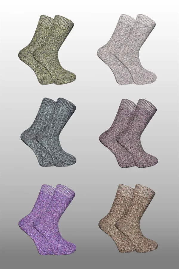 Men's Winter Ankle Socks, Multicolored, 6-Pack