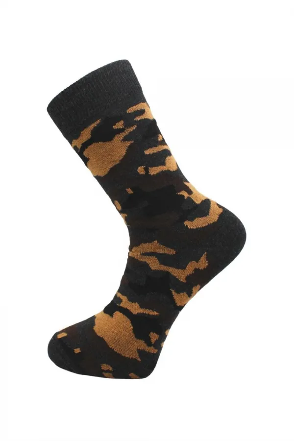 Men's Camouflage Military Pattern Cotton Ankle Socks, 4-Pack