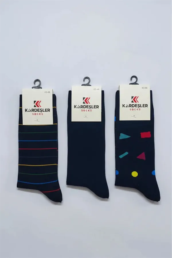 Chaussettes courtes à motifs colorés pour hommes, lot de 3