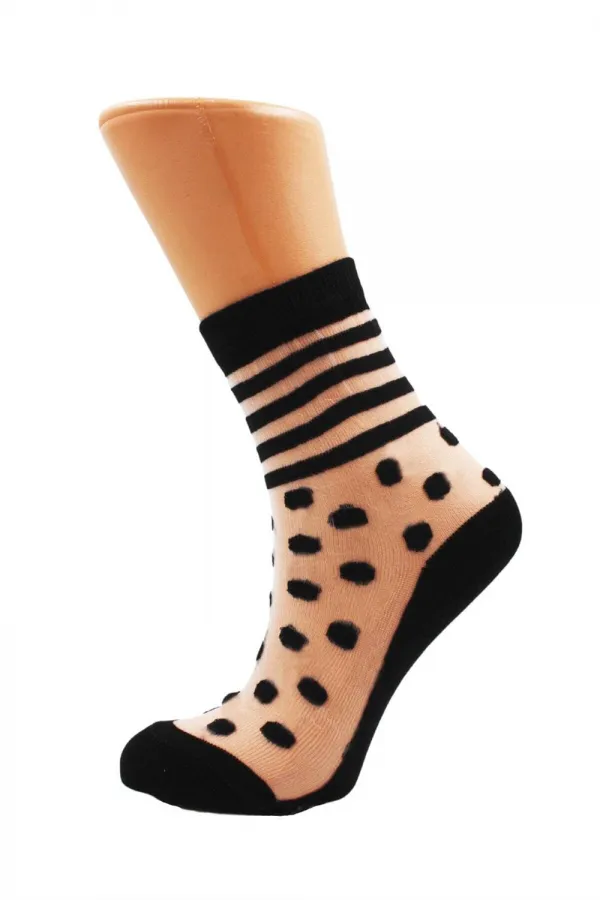 Bas en tulle à motifs pour femmes