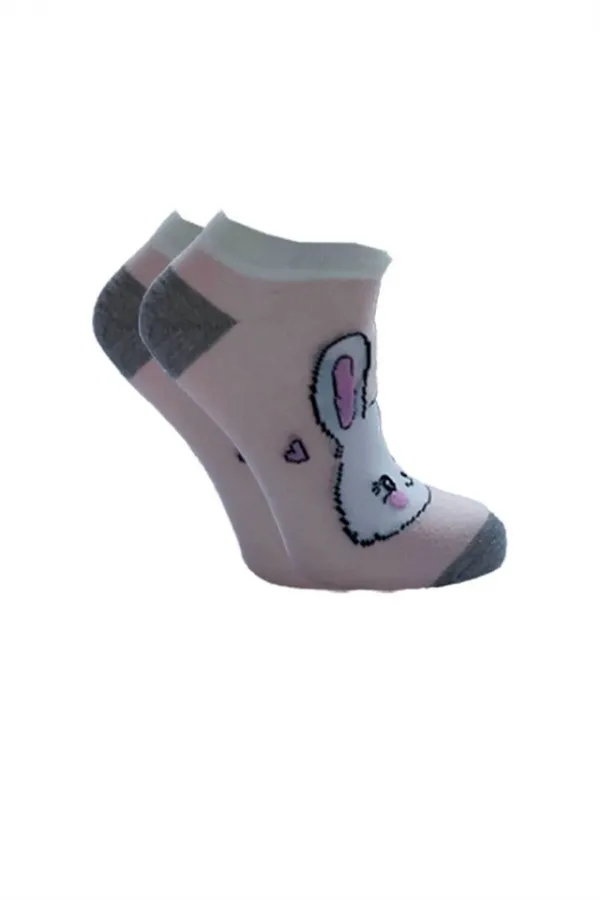 Chaussettes courtes multicolores en coton pour femmes, lot de 4