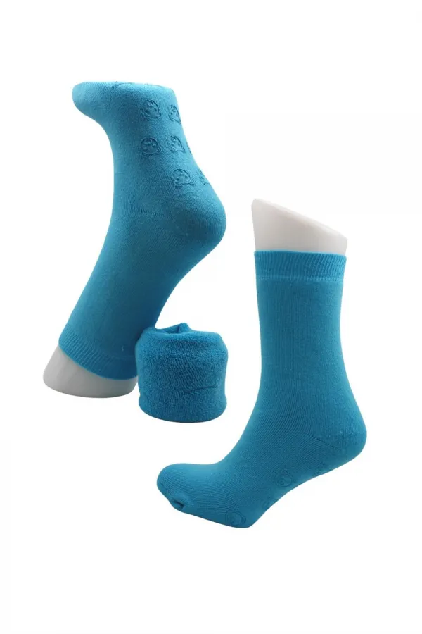 Chaussettes d'hiver épaisses et colorées en coton éponge imprimé silicone pour femme, lot de 4