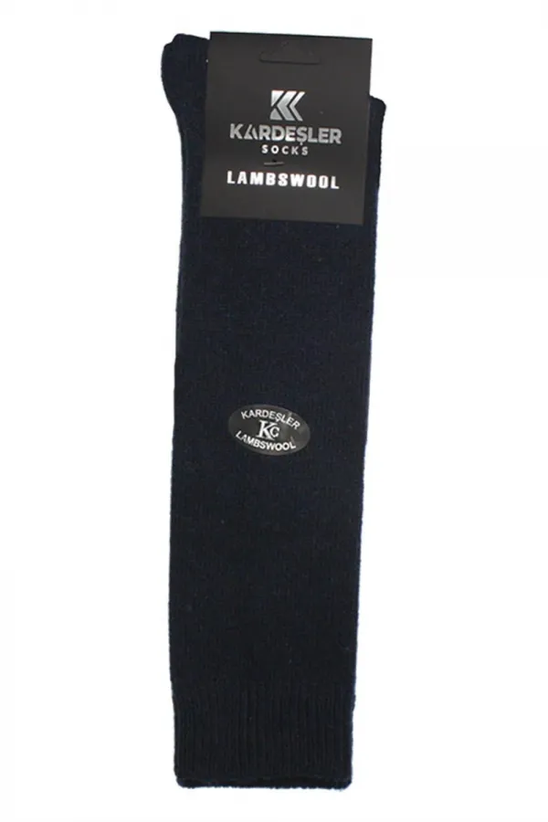 Men's Knee-High Lambswool Thermal Wool Winter Terry Thick Multicolored Socks, 4-Pack