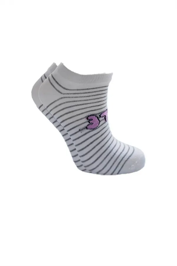 Chaussettes courtes multicolores en coton pour femmes, lot de 4