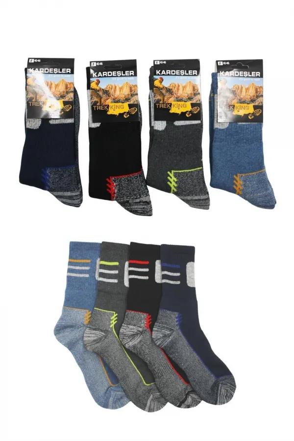 Men's Trekking Hiking Ankle Socks, 4-Pack