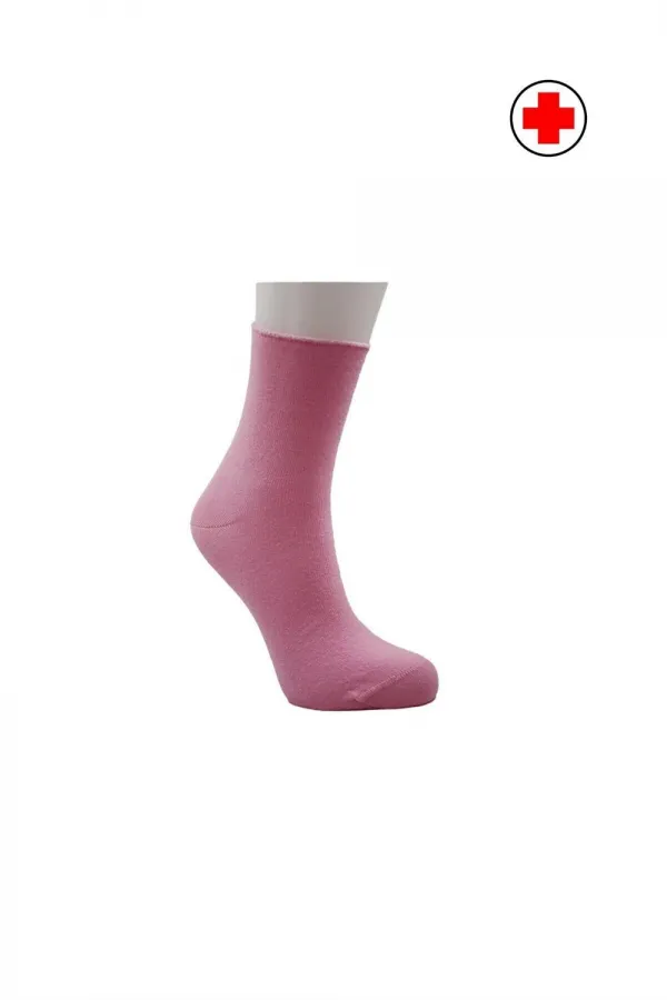 Chaussettes colorées mi-montantes pour femmes diabétiques, en coton, non compressives, lot de 6