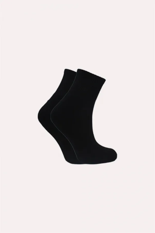 Kadın Pamuklu Yarım Konç Tenis Kolej Taban Altı Havlu Çorap Çok Renkli 5'Li Paket