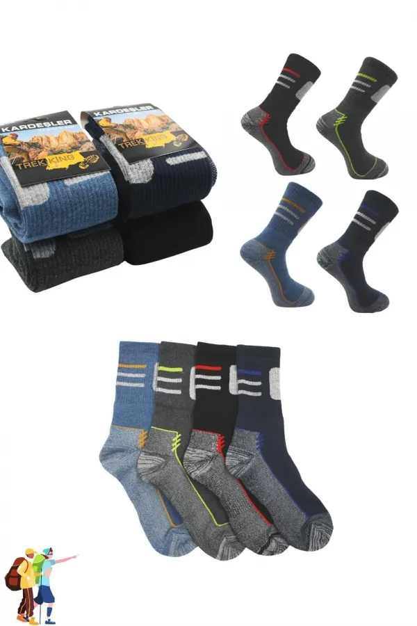 Men's Trekking Hiking Ankle Socks, 4-Pack