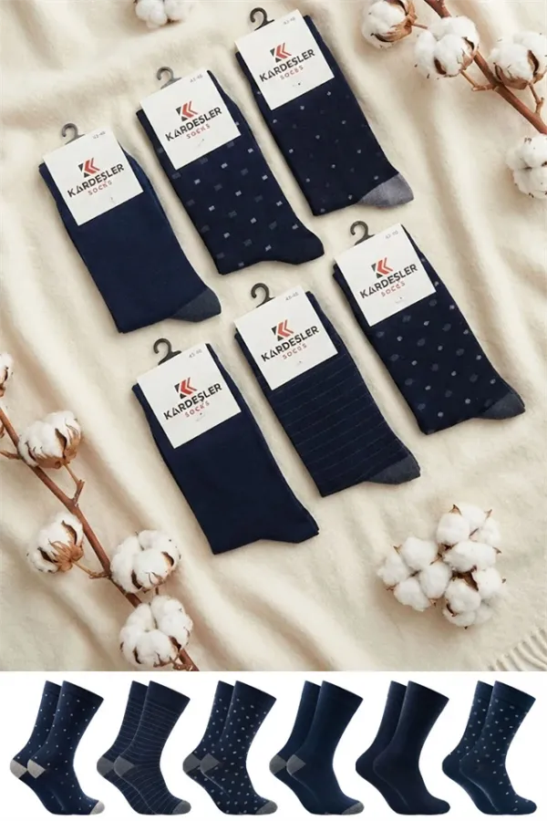 Chaussettes courtes en coton pour homme, multicolores, lot de 6