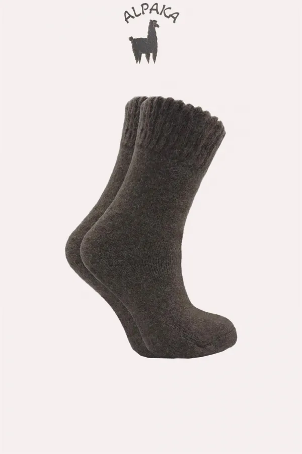 Chaussettes d'hiver épaisses en laine d'alpaga pour femme, lot de 4