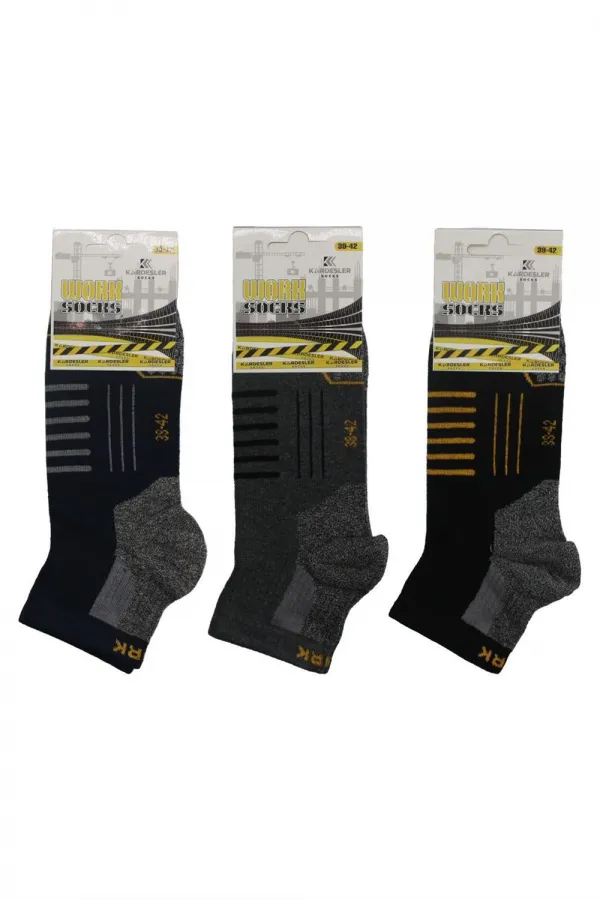 Chaussettes mi-longues multicolores en coton pour homme, lot de 3