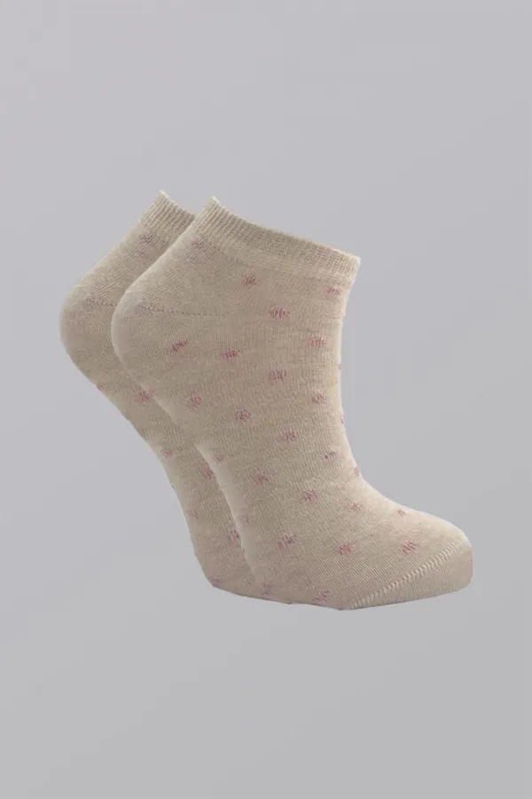 Kadın Pamuklu Patik Çorap Renkli 4'Lü Paket