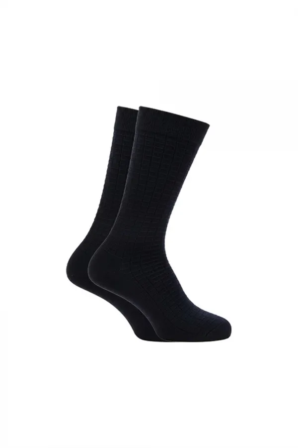 Men's Bamboo Long Ankle Socks, Black, Seamless, 4-Pack, Premium, Boxed