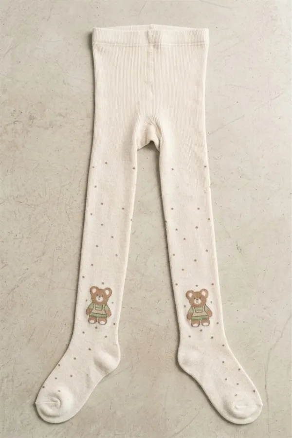 Kız Çoçuk Pamuklu Külotlu Çorap Desenli