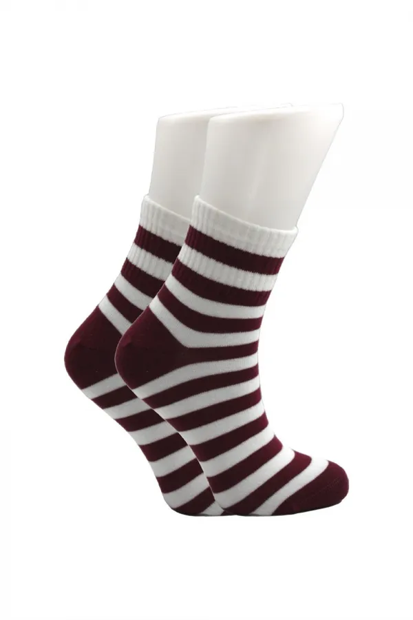 Chaussettes courtes en coton pour femme, motif à cercles, multicolores, lot de 4