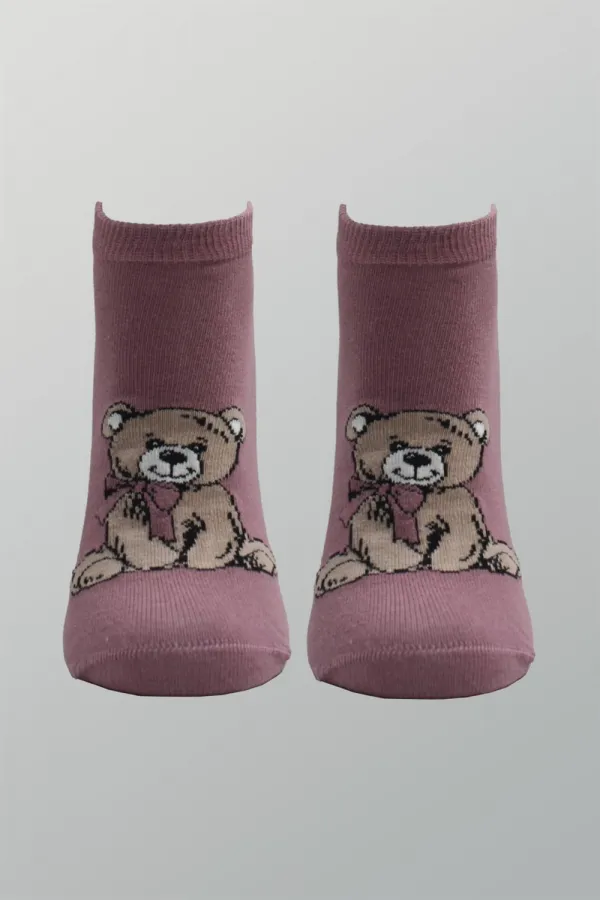 Kadın Pamuklu Patik Çorap Renkli 3'Lü Paket