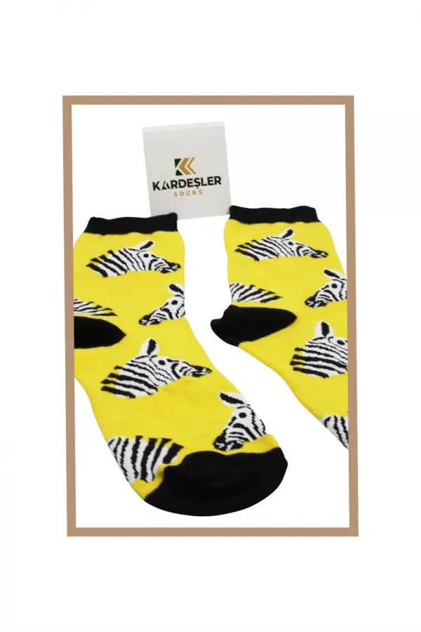 Unisex Colorful Zebra Pattern Socks Cheerful Socks