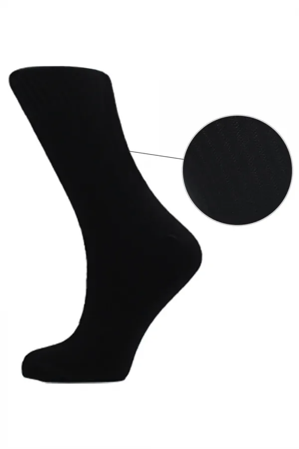 Chaussettes en bambou pour femmes diabétiques, non compressives, noires, lot de 6