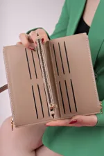 Portefeuille Muggo PERFECT pour femme, style enveloppe, avec compartiments pour téléphone et monnaie