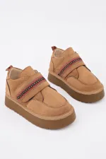 Muggo DAPHNE Thick Sole Velcro Kids' Winter Mini Boots