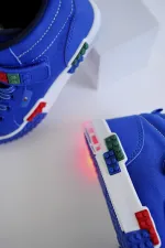 Muggo KUKULİ Garantili Legolu Bağcıklı ve Cırtlı Ortopedik Çocuk Sneaker Spor Ayakkabı