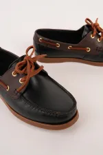 Muggo GENOVA Genuine Leather Lace-up Men's Casual Loafer Shoes