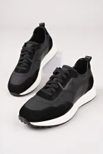 Chaussures de sport décontractées pour hommes Muggo SVENSON, à lacets et semelle épaisse, en cuir véritable.