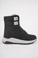 Muggo BUGS Guaranteed Kids Unisex Lugged Sole Fur Lined Lace-up Zipper Rain and Snow Boot