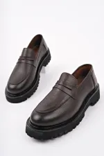 Mocassins Muggo PARADISE en cuir véritable à semelle épaisse, pour femmes, à porter au quotidien.