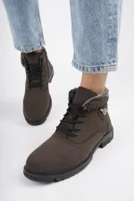 Muggo CANYON Garantili Bağcıklı Fermuarlı İçi Kürklü Erkek Kışlık Bot