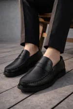 Muggo GENTZ Genuine Leather Comfortable Sole Men's Casual Classic Loafer Shoes