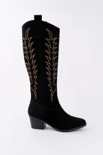 Bottes de cowboy western Muggo TEXAS pour femmes, bout pointu, talon épais brodé 