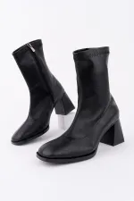Bottes à talons Muggo STORM pour femmes, bout carré garanti, fermeture éclair arrière