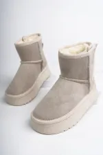 Muggo MİXS Garantili Kalın Taban İçi Tüylü Cırtlı Günlük Mini Çocuk Bot