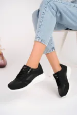 Chaussures de sport confortables et orthopédiques Muggo Asel pour femmes, à lacets et fermeture éclair latérale.