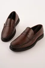 Muggo GENTZ Genuine Leather Comfortable Sole Men's Casual Classic Loafer Shoes