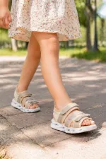 Sandales lumineuses à scratch pour filles Muggo TATU