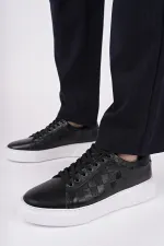 Muggo MORTA Kalın Taban Bağcıklı Hakiki Deri Erkek Günlük Sneaker Spor Ayakkabı