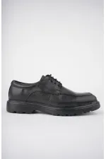 Muggo SAMUEL Chaussures pour hommes classiques et confortables en cuir véritable, style décontracté, avec semelle orthopédique épaisse.