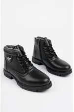 Muggo CANYON Garantili Bağcıklı Fermuarlı İçi Kürklü Erkek Kışlık Bot