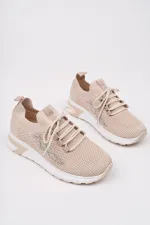 Muggo MARTHA Kadın Kalın Taban Günlük Triko Taşlı Bağcıklı Sneaker Spor Ayakkabı Muggo MARTHA Kadın Kalın Taban Günlük Triko Taşlı Bağcıklı Sneaker Spor Ayakkabı