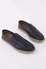 Muggo HARNAZ Laceless Genuine Leather Men's Casual Shoes