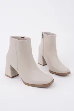 Bottes Muggo DIVINA à bout carré et talon épais avec fermeture éclair pour femmes