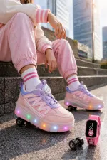 Muggo SKY Kids Light-Up Roller Skate Sneaker Sports Shoes Muggo SKY Kids Light-Up Roller Skate Sneaker Sports Shoes