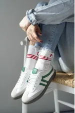 Muggo GARCİA Garantili Unisex Ortopedik Günlük Bağcıklı Yürüyüş Koşu Sneaker Spor Ayakkabı