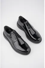 Muggo SMITH Chaussures pour hommes classiques et confortables en cuir véritable, style décontracté, avec semelle orthopédique épaisse.