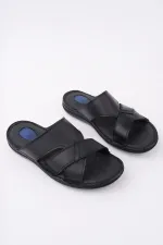 Muggo Eco Guaranteed Men's Casual Genuine Leather Comfortable Soft Sole Orthopedic Slippers