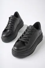 Muggo MİTOS Garantili Kadın Günlük Yüksek Taban Bağcıklı Sneaker Spor Ayakkabı