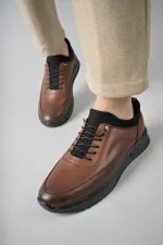 Muggo GRATUIT Garantie Chaussures orthopédiques confortables et classiques décontractées pour hommes en cuir véritable