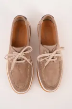 Muggo CRAFT Genuine Suede Leather Lace-up Men's Casual Loafer Shoes